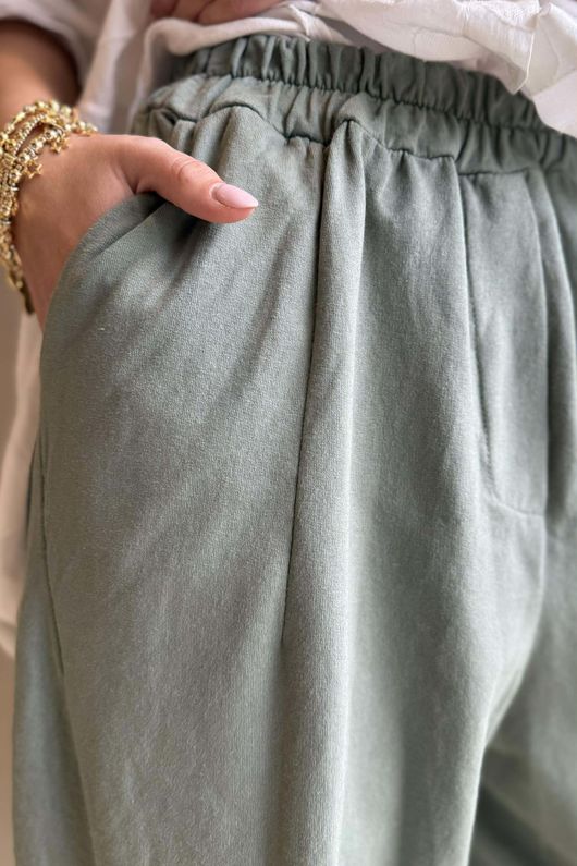 Lagen Seamed Tapered Barrel Pant Khaki /9=